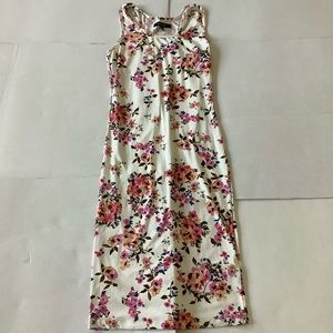 Whit floral tank dress